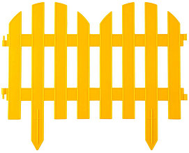 Забор декоративный GRINDA "ПАЛИСАДНИК", 28x300см, желтый 422205-Y