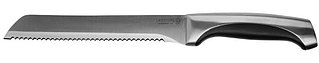 Нож LEGIONER "FERRATA" хлебный, рукоятка с металлическими вставками, лезвие из нержавеющей стали, 200мм 47943