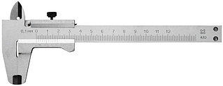 Штангенциркуль металлический тип 1, класс точности 2, 125мм, шаг 0,1мм  3445-125