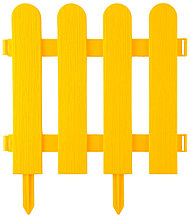 Забор декоративный GRINDA "ШТАКЕТНИК", 29x224см, желтый 422209-Y