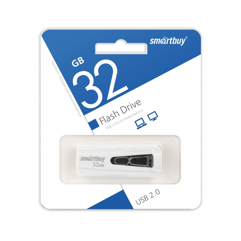 USB накопитель Smartbuy 32GB IRON White/Black