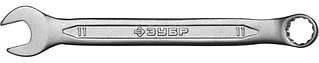 Ключ ЗУБР "МАСТЕР" гаечный комбинированный, Cr-V сталь, хромированный, 11х11 мм 27087-11