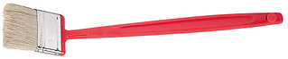 Кисть плоская ЗУБР "БСГ-52", удлиненная с быстросъемной головой, натуральная щетина, пластмассовая ручка, 63мм 4-01052-063