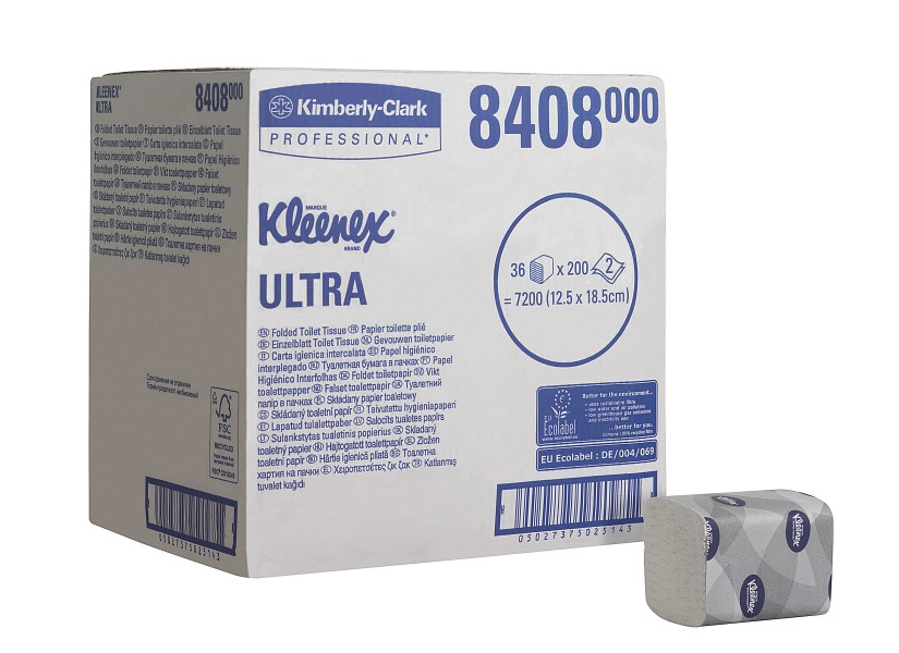 Листовая туалетная бумага в пачках Kleenex Ultra 8408 - фото 3 - id-p60624181