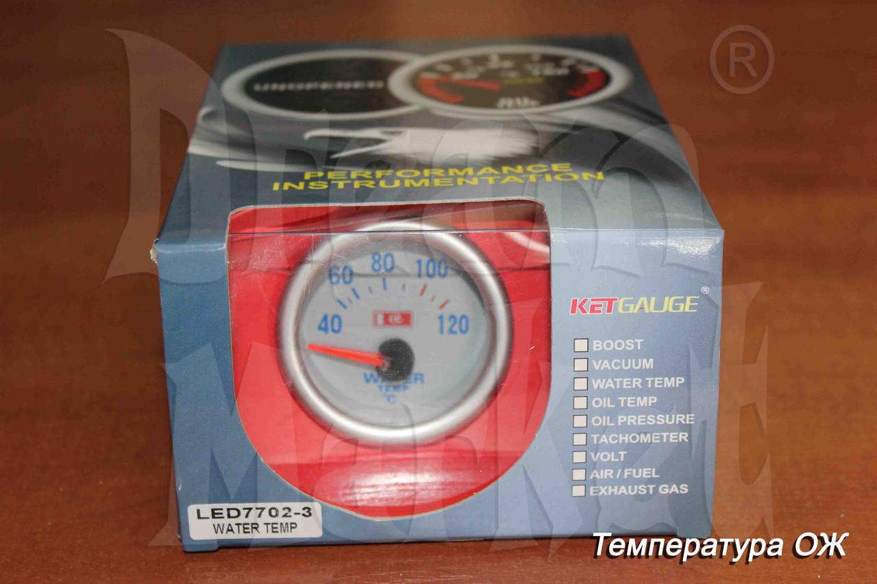 Датчик температуры охлаждающей жидкости KETGAUGE LED7702-3, стрелочный, подсветка, диаметр 52 мм