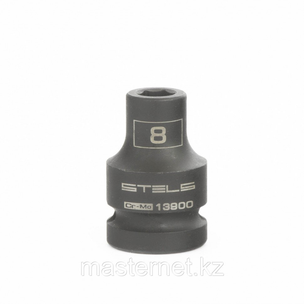 Головка ударная шестигранная, 8 мм, 1/2", CrMo // Stels