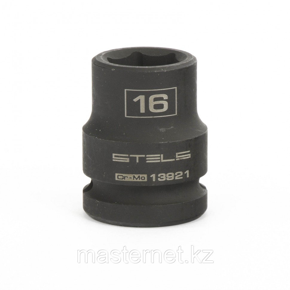Головка ударная шестигранная, 16 мм, 1/2", CrMo // Stels