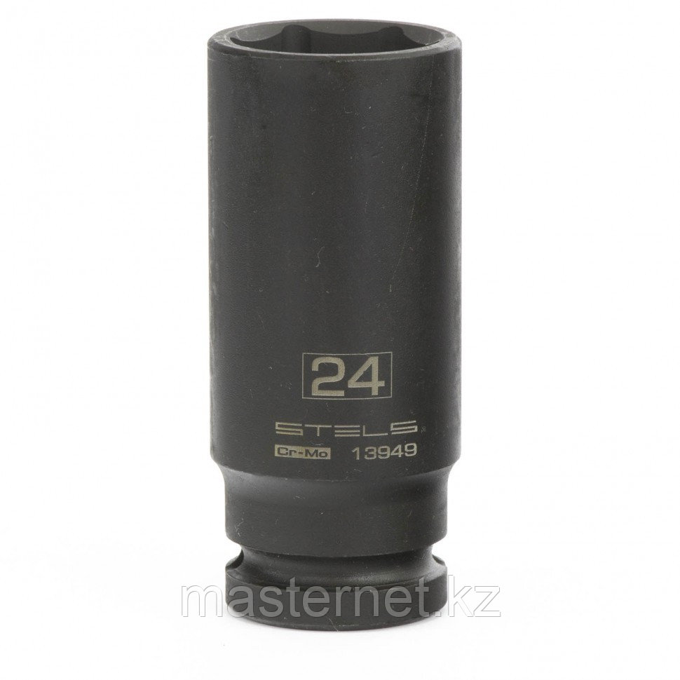 Головка ударная удлиненная шестигранная, 24 мм, 1/2", CrMo // Stels