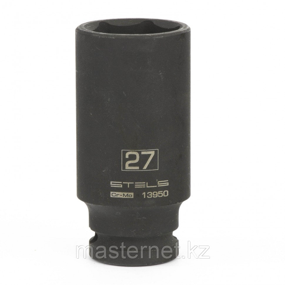 Головка ударная удлиненная шестигранная, 27 мм, 1/2", CrMo // Stels