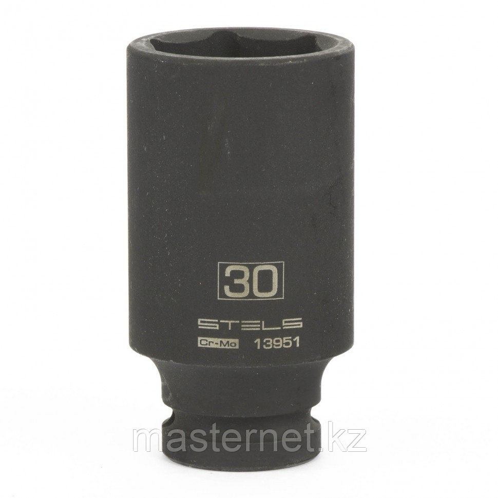 Головка ударная удлиненная шестигранная, 30 мм, 1/2", CrMo // Stels