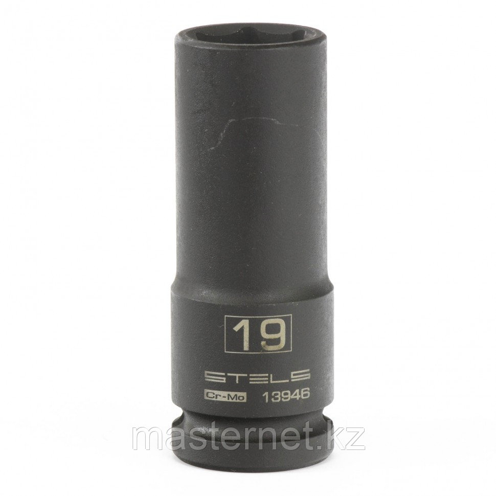 Головка ударная удлиненная шестигранная, 19 мм, 1/2", CrMo // Stels