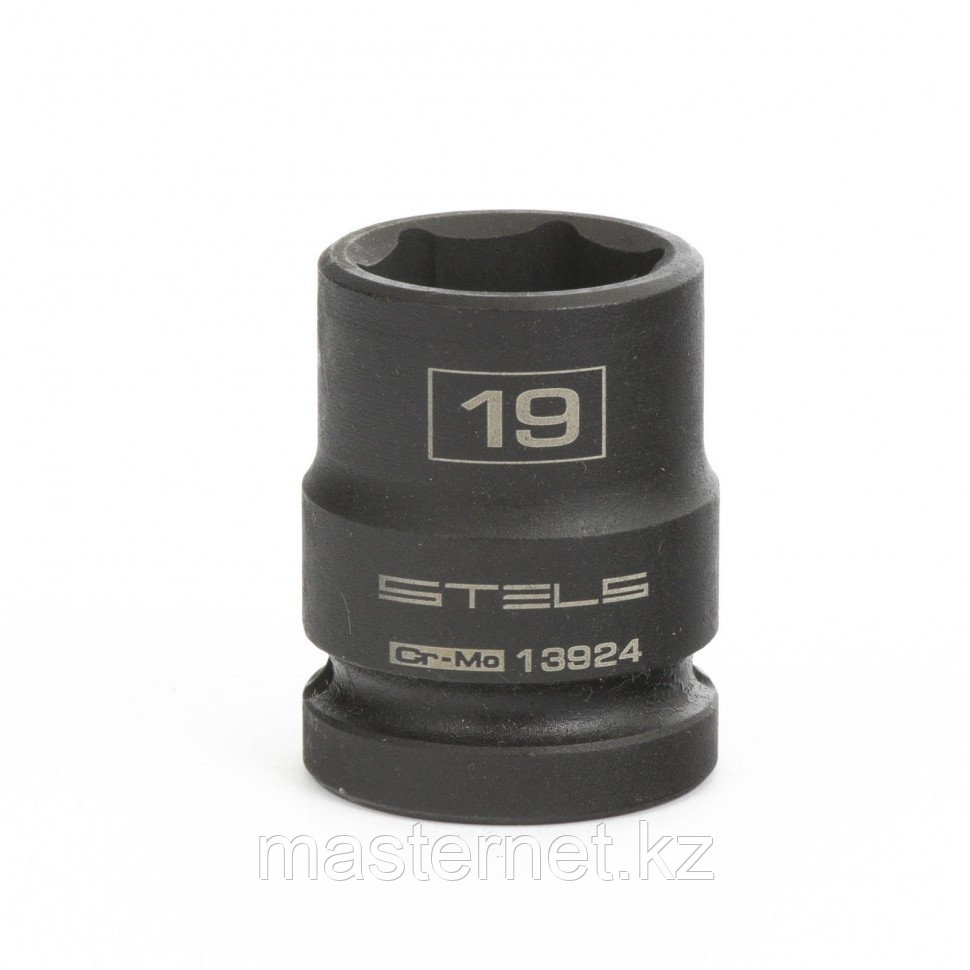 Головка ударная шестигранная, 19 мм, 1/2", CrMo // Stels
