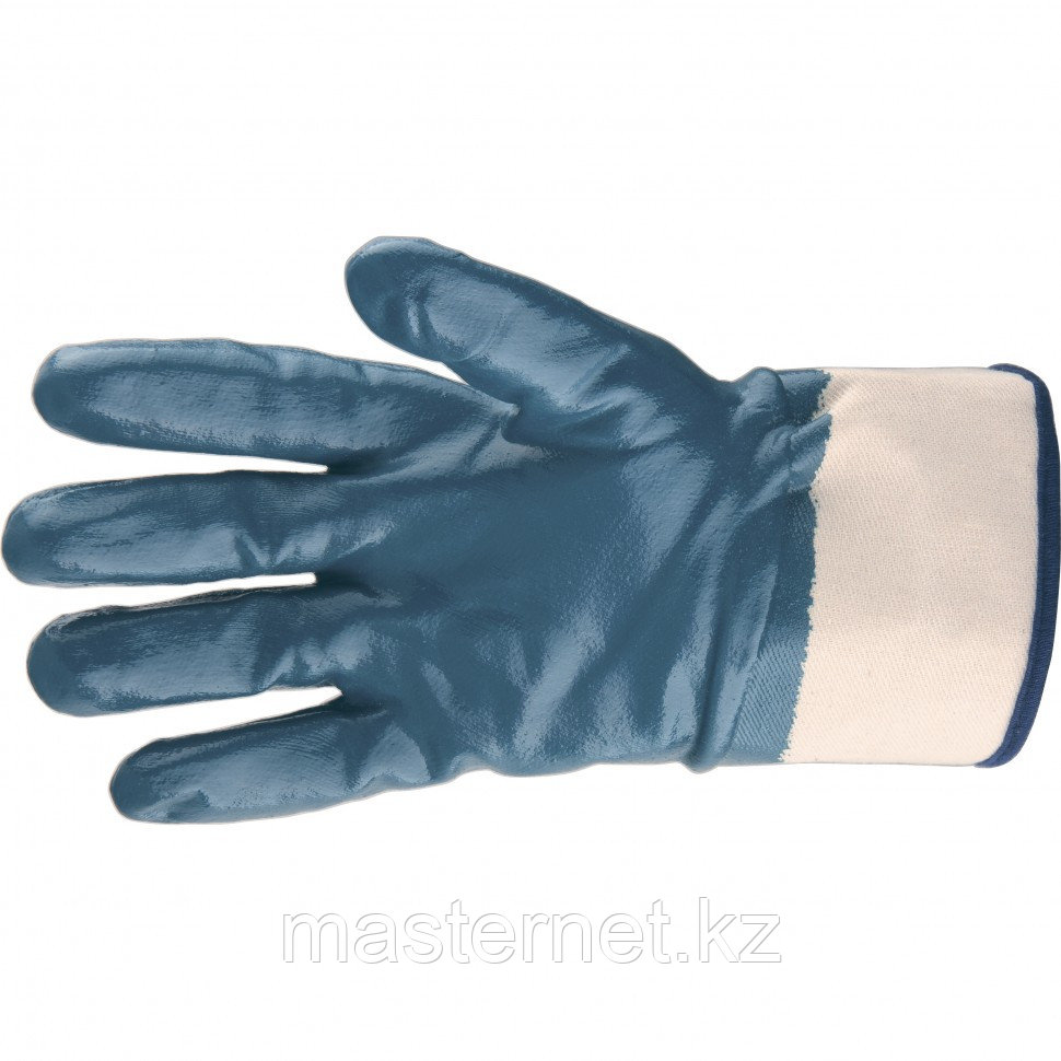 Перчатки трикотажные с обливом из бутадиен-нитрильного каучука, крага, M// Сибртех