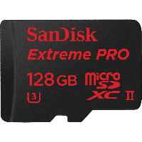Карта памяти SANDISK EXTREME microSD UHS-I ДЛЯ ЭКШН-КАМЕР 128Gb Скорость чтения до 100/90 МБ/с, класс скорости в режиме видео C10C10, U3, V30.