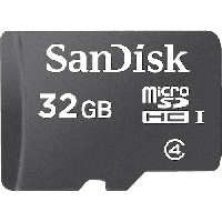 Карта памяти SANDISK ULTRA microSD UHS-I 32Gb Скорость чтения до 48 МБ/с, Класс 10 в режиме съемки видео в формате Full HD.                           