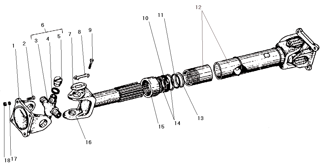 Карданный вал заднего (переднего) моста, Урал 4320-40 (41)  4320-2201015-01*1, фото 1