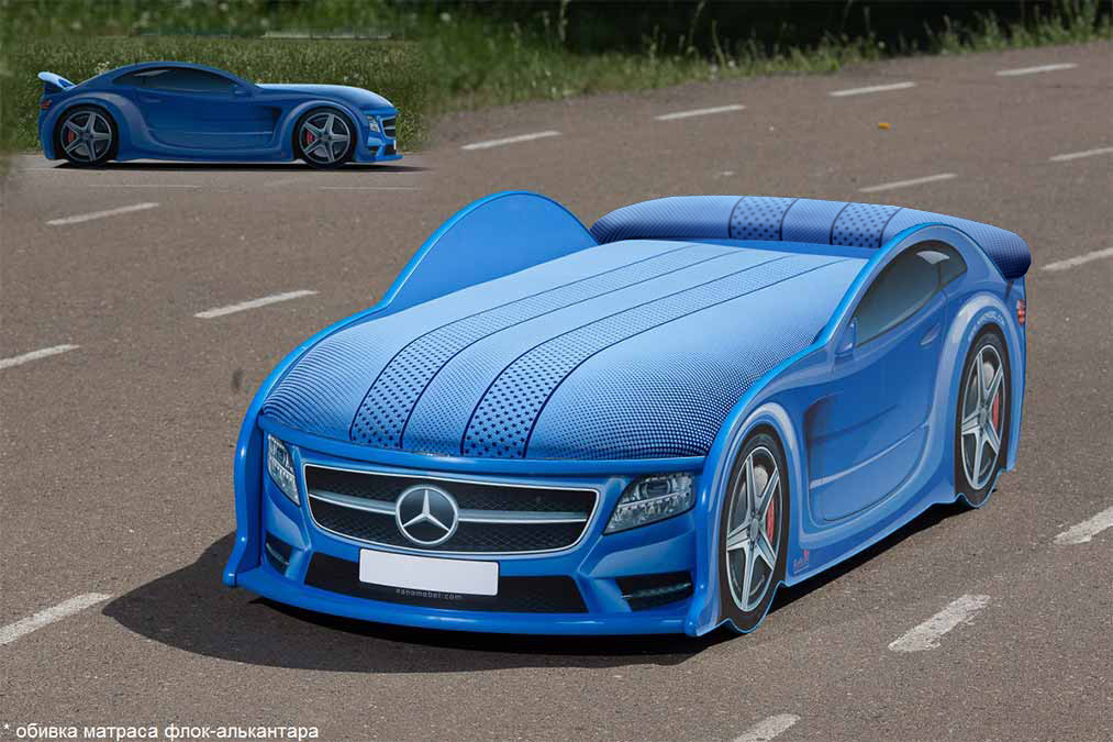 Кровать машина детская Мерседес-М UNO Blue