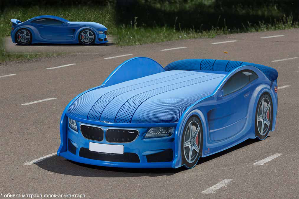 Кровать машина детская БМВ-М UNO blue