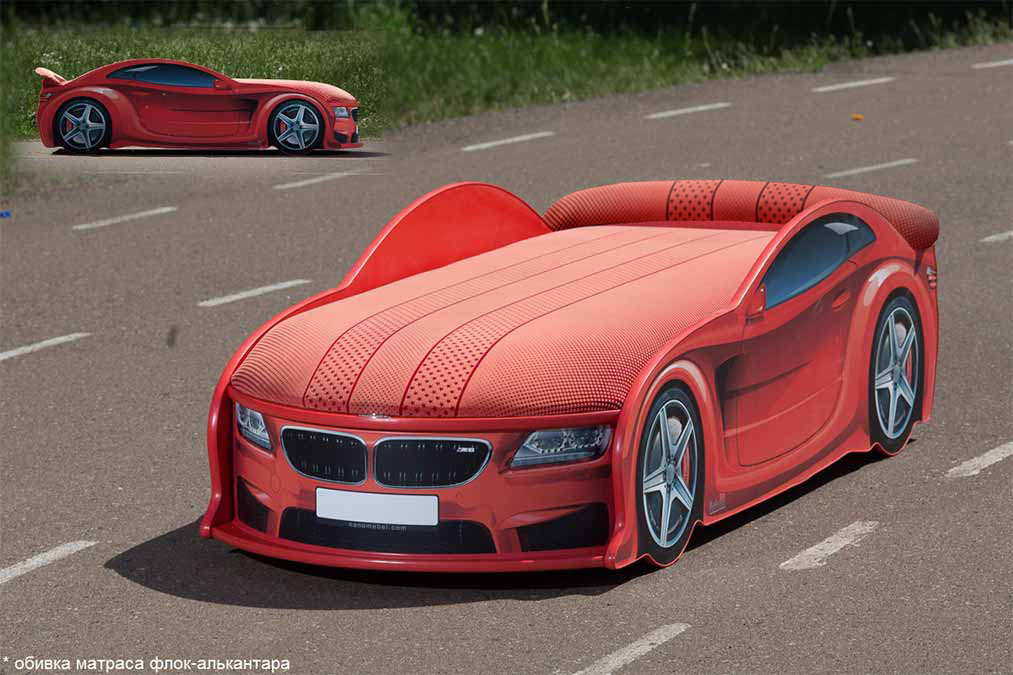Кровать машина детская БМВ-М UNO red
