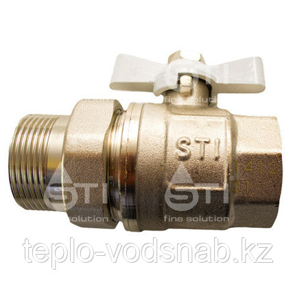 Кран шаровой STI накидная гайка бабочка 32 T=200*C, фото 1