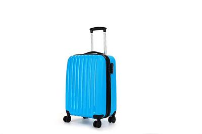 Пластиковый чемодан на колесах Hippo 78 л Синий