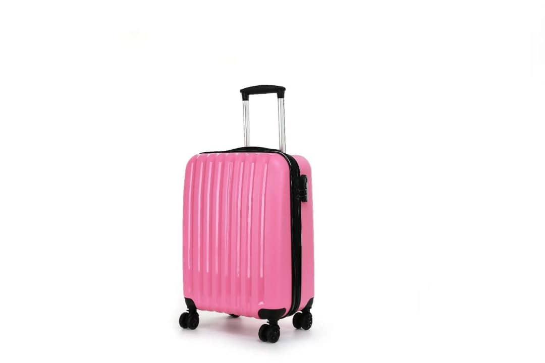 Пластиковый чемодан на колесах Hippo 78 л Розовый
