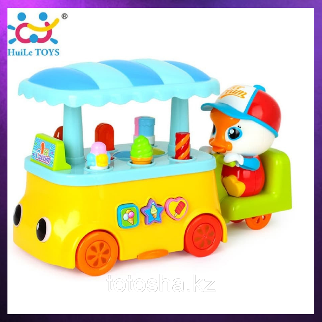 Huile Toys Цветная тележка с мороженным