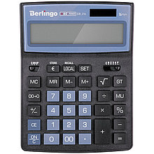 Калькулятор настольный Berlingo"City Style" 16 разрядный CIB_216 чёрный/голубой