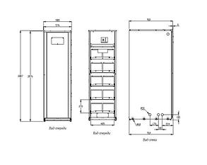 Внешний батарейный шкаф для ИБП 93E, батареи EnerSys 12HX300, фото 2