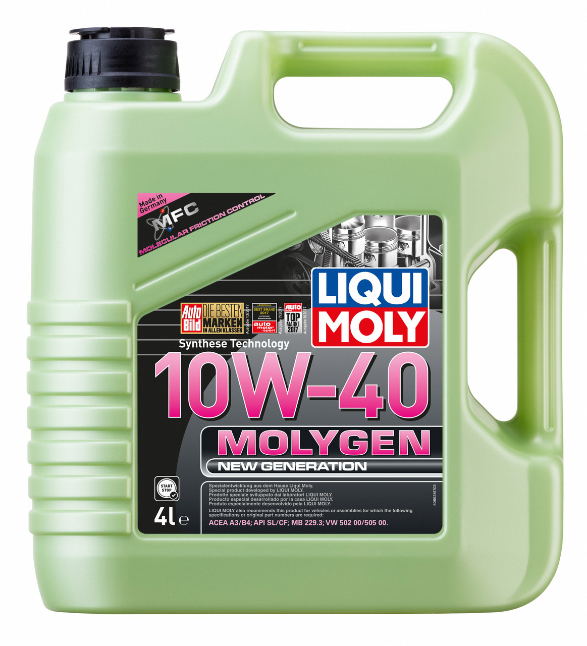 Моторное масло Molygen New Generation 10W-40,4L, LIQUI MOLY