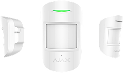 Комбинированный датчик движения и разбития стекла с иммунитетом к животным Ajax CombiProtect, белый