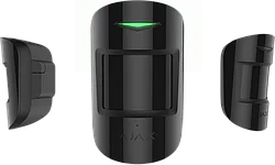 Комбинированный датчик движения и разбития стекла с иммунитетом к животным Ajax CombiProtect, черный