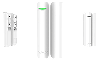 Ajax DoorProtect Plus соққы және еңкейту сенсоры бар магнитті ашу сенсоры, ақ
