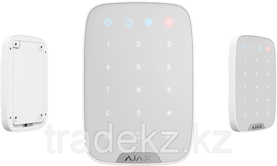 Беспроводная сенсорная клавиатура Ajax KeyPad, белый, фото 2