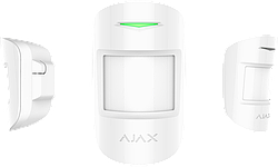 Датчик движения с микроволновым сенсором и с иммунитетом к животным Ajax MotionProtect Plus, белый