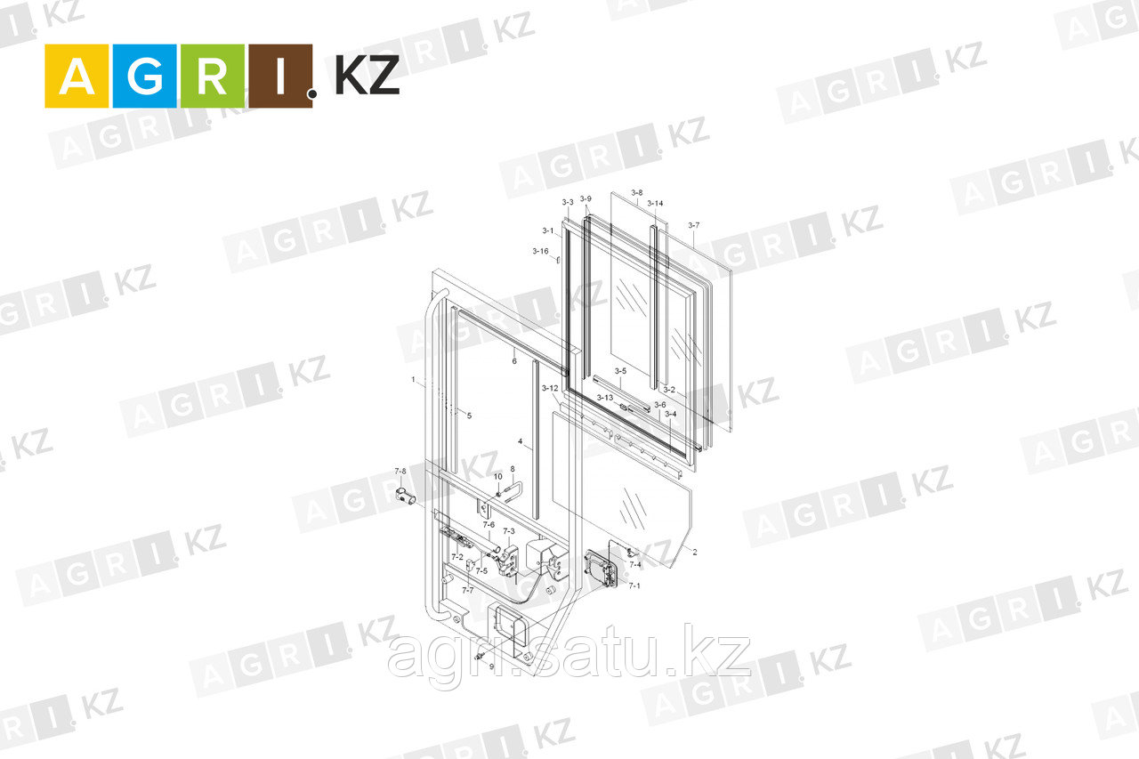 71LM-21292 Стекло боковое HYUNDAI