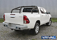 Дуги кузова d76 + комплект крепежа, RIVAL, Toyota Hilux 2015-, черные