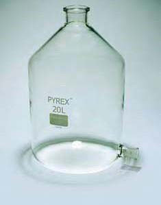 Склянка с тубусом под дистиллированную воду (2000 мл), тубус со шлифом 29/32 (Pyrex)