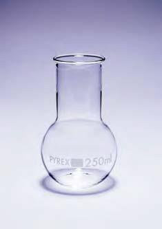 Колба плоскодонная П-2-2000 с цилиндрической горловиной 76, ТС (Pyrex)