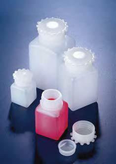Бутыль широкогорлая полиэтиленовая, квадратная, V-25 мл, с винт.герметичной крышкой и уплотнением (PE-HD) (Azlon)