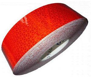 Светоотражающая лента самоклеющаяся 30 м красная и жёлтая - фото 1 - id-p60712760