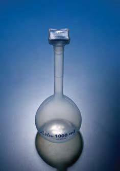 Колба мерная с полипропиленовой пробкой NS19/26, 250 мл, класс В, материал-полипропилен (РР) (Azlon)