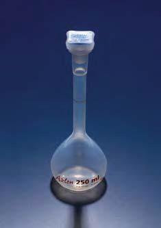 Колба мерная с полипропиленовой пробкой NS14/23, 100 мл, класс B, материал-полиметилпентен (РМР) (Azlon)