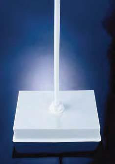 Штатив с квадратной плитой, штанга посередине, m=2,5 кг, 248х171х52 мм, белый, полиэтиленовый (Azlon)