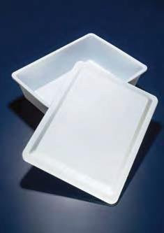Лоток пластиковый, белый, V-10 л, 390х290х110 мм без крышки (PP) (Azlon)