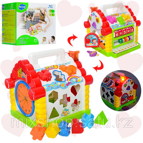 ТЕРЕМОК СОРТЕР JOY TOY 9196 МУЗЫКАЛЬНАЯ ИГРУШКА С ПИАНИНО И КЛЮЧИКОМ