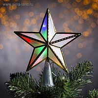 Фигура "Звезда золот. ёлочная" 15Х15 см, пластик, 10 LED,2 метра провод,240V МУЛЬТИ