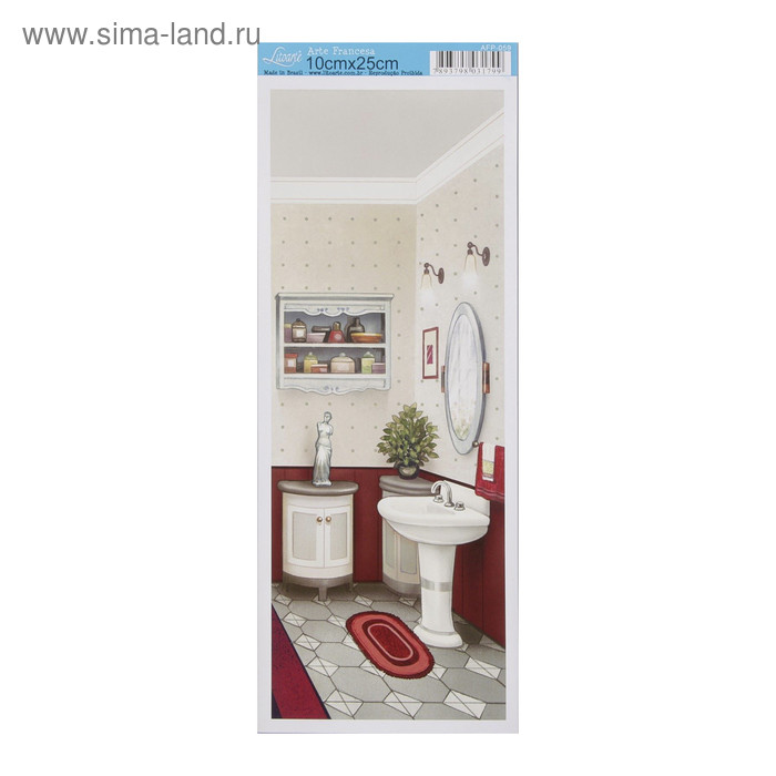Бумага для 3D декупажа Arte Francesa "Туалетная" 10х25 см