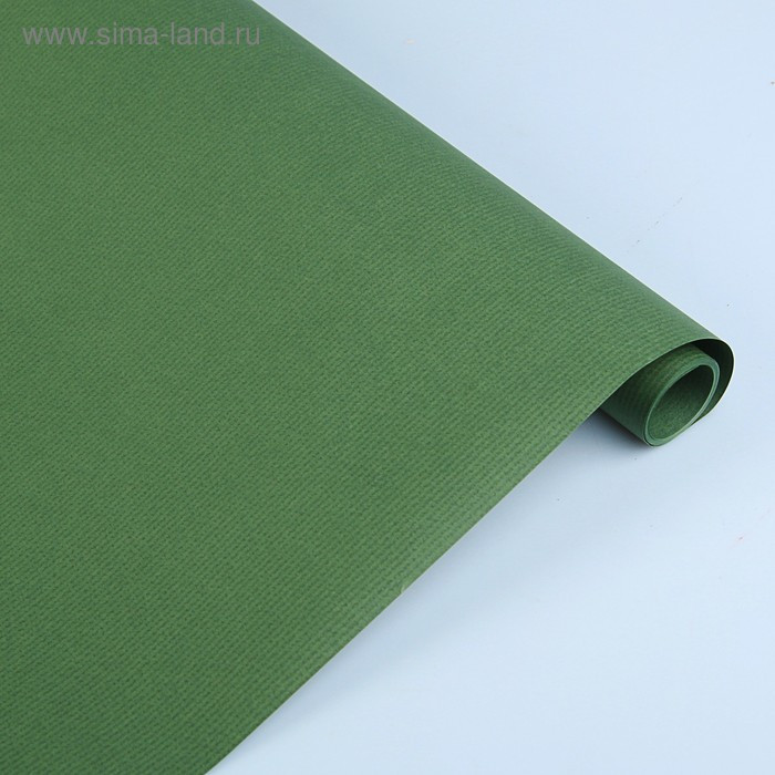 Крафт-бумага Sadipal Fusion, цвет тёмно-зелёный 10671, 1 x 3 м, 65 г/м2