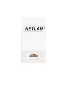 Настенная розетка NETLAN, 1 порт, Кат.5e (Класс D), 100МГц, RJ45/8P8C, 110, T568A/B, неэкранированная, белая,